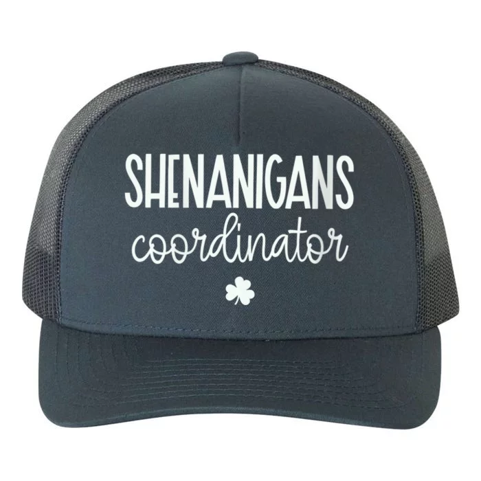 Wo Shenanigans Coordinator Funny Teacher St Patrick's Day V-Neck Yupoong Adult 5-Panel Trucker Hat