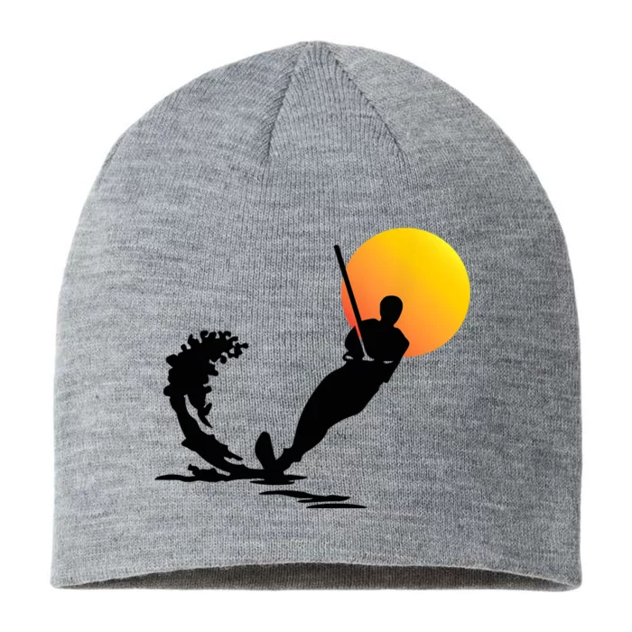 Water Skiing | Cool Surface Water Sport Lovers Gift 8 1/2in Sustainable Knit Beanie