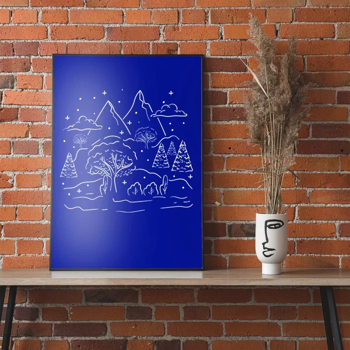 Winter Scene Cozy Winter Season Tea Snow Gift Poster