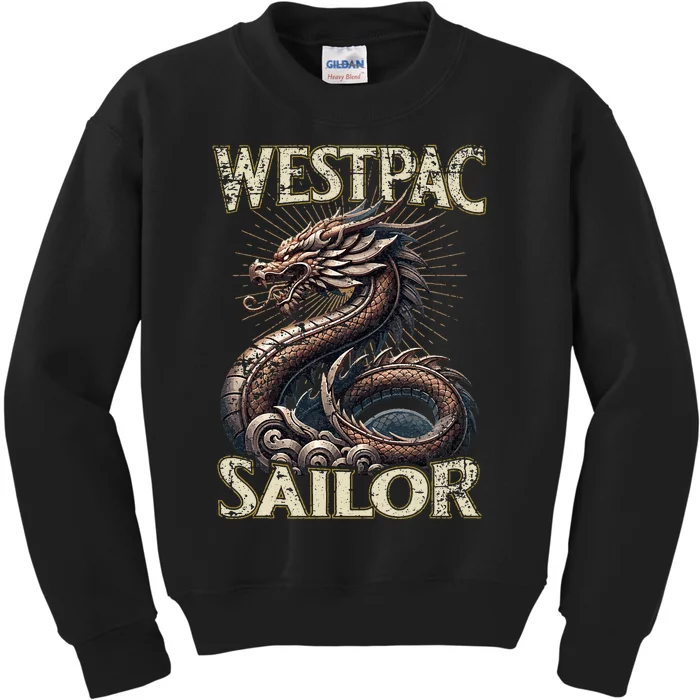 Westpac Sailor Dragon For Western Pacific Deployment Kids Sweatshirt