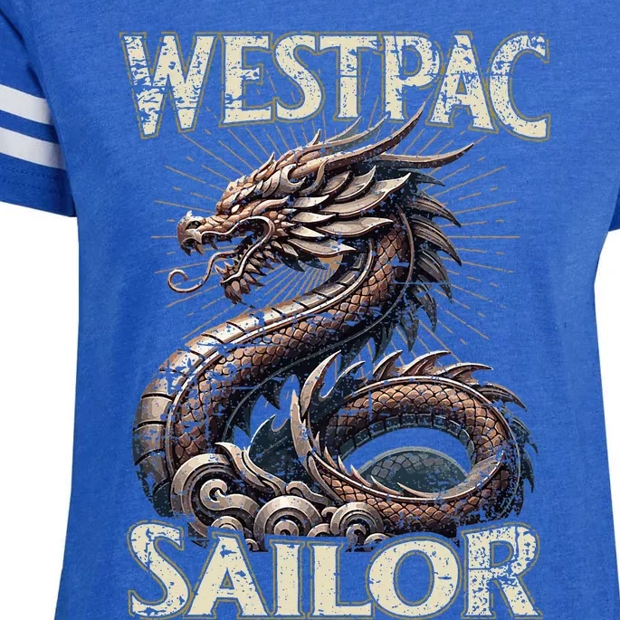 Westpac Sailor Dragon For Western Pacific Deployment Enza Ladies Jersey Football T-Shirt