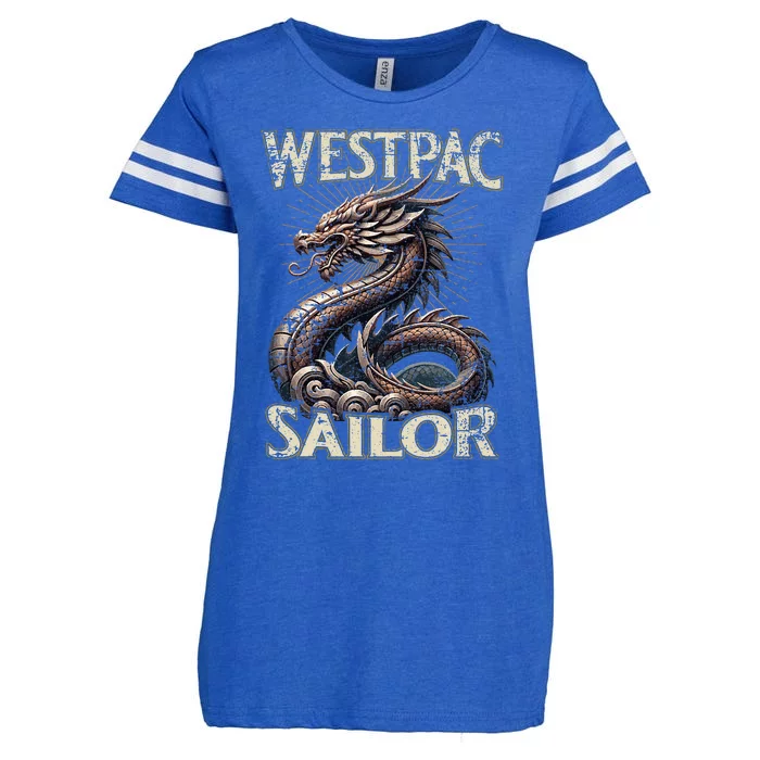 Westpac Sailor Dragon For Western Pacific Deployment Enza Ladies Jersey Football T-Shirt