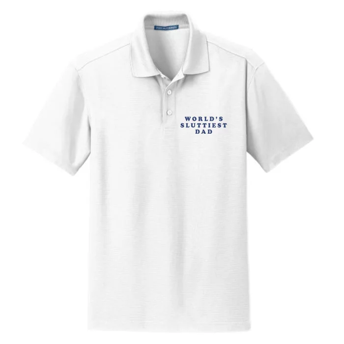 WorldS Sluttiest Dad Dry Zone Grid Performance Polo