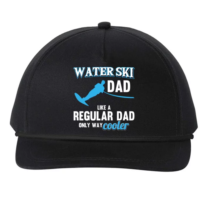 Water Ski Dad Like A Regular Dad Beach Athletes Water Skiing Gift Snapback Five-Panel Rope Hat