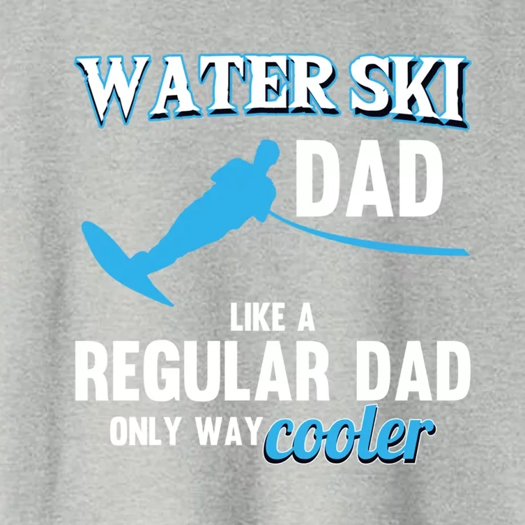 Water Ski Dad Like A Regular Dad Beach Athletes Water Skiing Gift Women's Crop Top Tee