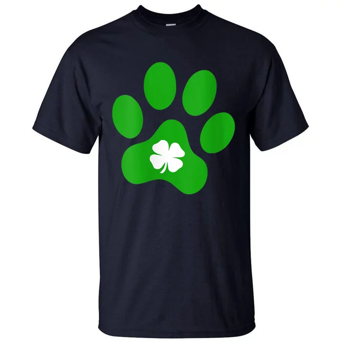 Womens Shamrock Dog St. Patrick's Day Tall T-Shirt