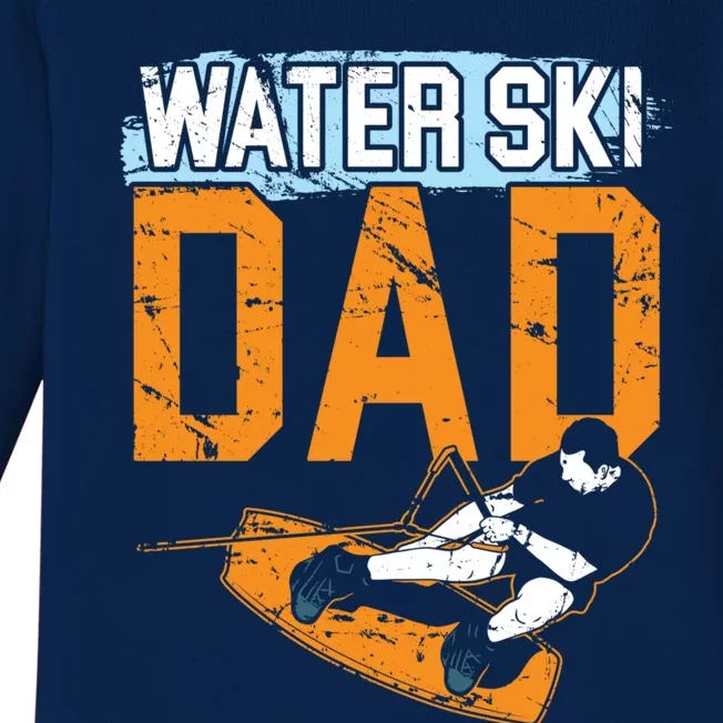 Water Ski Dad Water Skiing Best Daddy Ever Fathers Day Gift Baby Long Sleeve Bodysuit