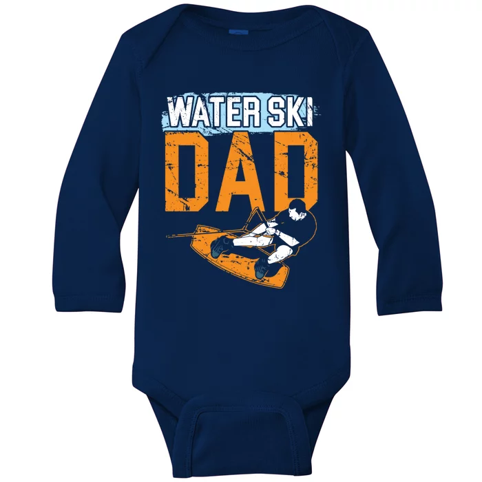 Water Ski Dad Water Skiing Best Daddy Ever Fathers Day Gift Baby Long Sleeve Bodysuit