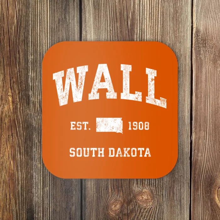 Wall South Dakota Sd Vintage Athletic Coaster