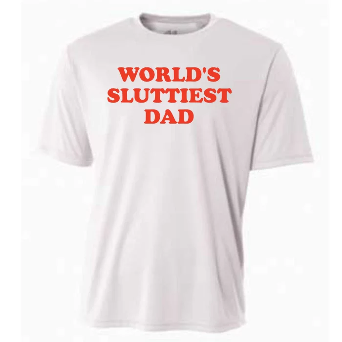 Worlds Sluttiest Dad Joke Cooling Performance Crew T-Shirt