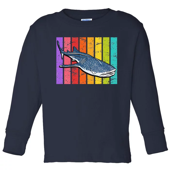 Whale Shark Diver Shark Toddler Long Sleeve Shirt