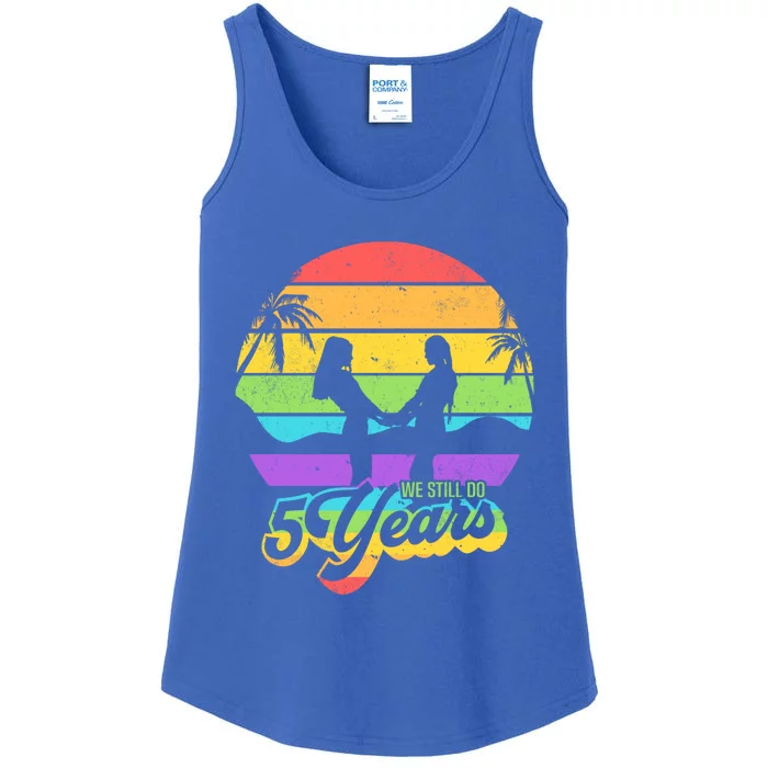 We Still Do 5 Years Gift Lesbian Wedding Anniversary Gift Ladies Essential Tank