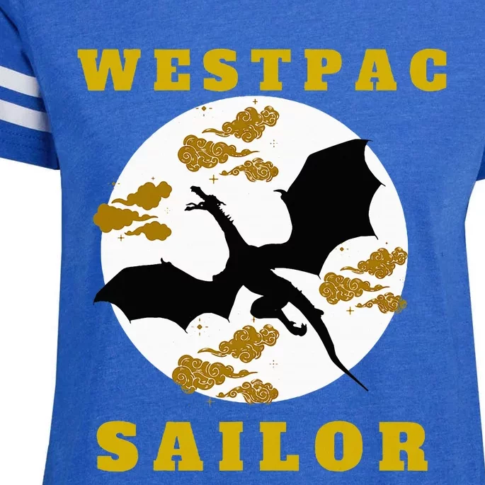 Westpac Sailor Dragon For Western Pacific Deployment Enza Ladies Jersey Football T-Shirt