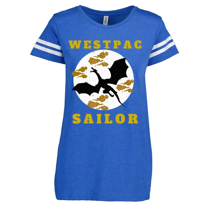 Westpac Sailor Dragon For Western Pacific Deployment Enza Ladies Jersey Football T-Shirt