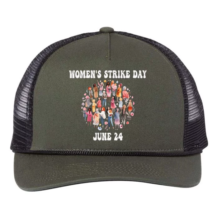 Women Strike Day June 24th Equality Feminist Retro Rope Trucker Hat Cap