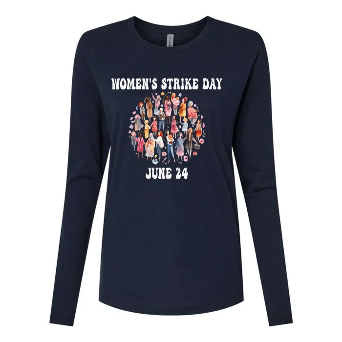 Women Strike Day June 24th Equality Feminist Womens Cotton Relaxed Long Sleeve T-Shirt