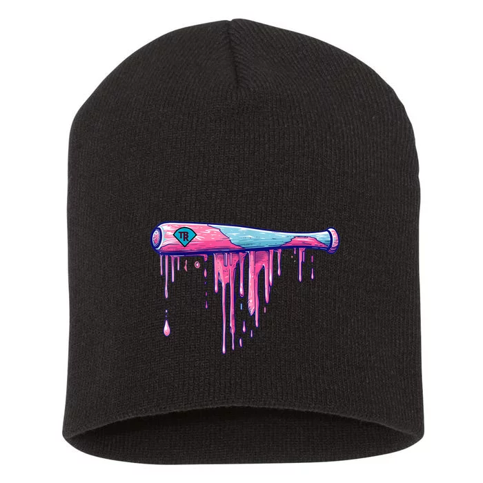 With Sprinkles Drip Short Acrylic Beanie