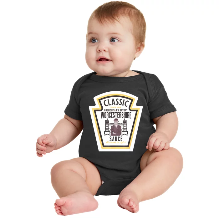 Worcestershire Sauce Diy Halloween Costume Condiment Baby Bodysuit