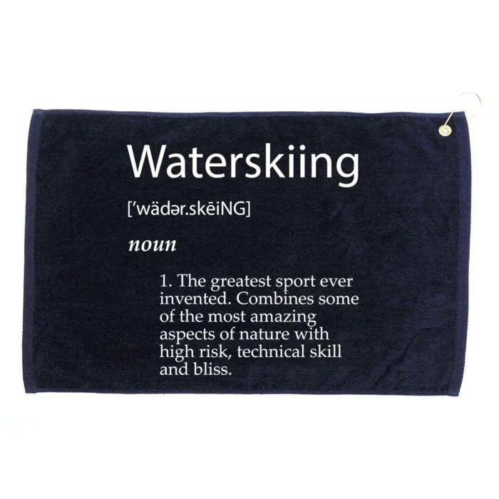 Water Skiing Definition Waterskiing Accessories Gift Grommeted Golf Towel