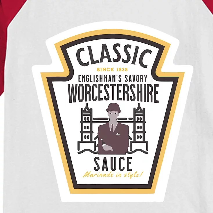 Worcestershire Sauce Diy Halloween Costume Condiment Kids Colorblock Raglan Jersey