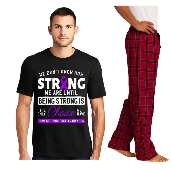 Warrior Survivor Domestic Violence Awareness Purple Ribbon Pajama Set