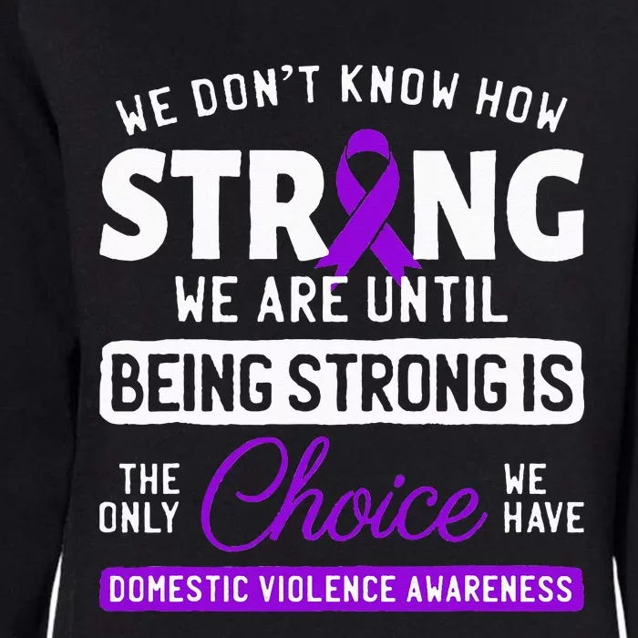 Warrior Survivor Domestic Violence Awareness Purple Ribbon Womens California Wash Sweatshirt