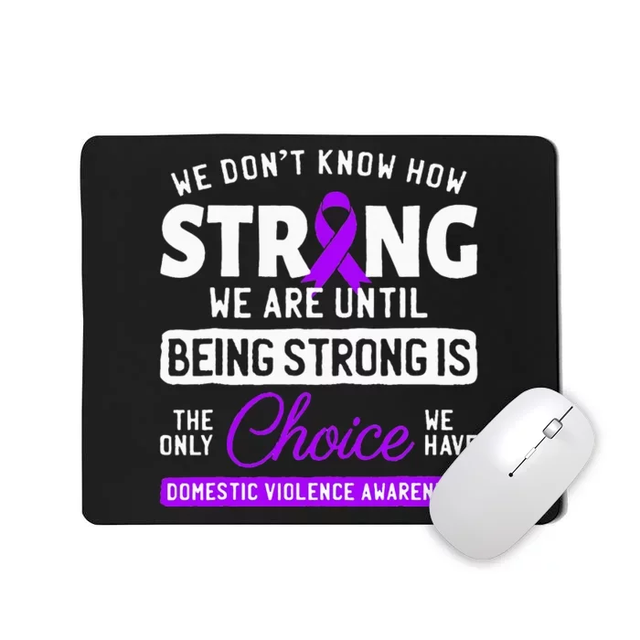 Warrior Survivor Domestic Violence Awareness Purple Ribbon Mousepad