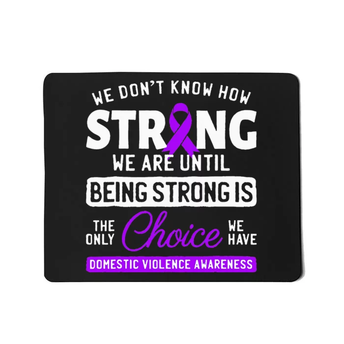 Warrior Survivor Domestic Violence Awareness Purple Ribbon Mousepad