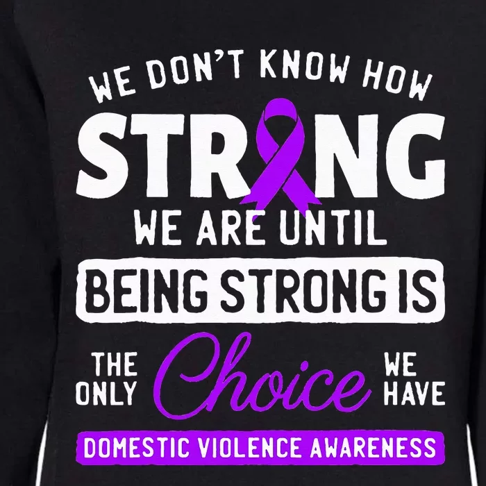 Warrior Survivor Domestic Violence Awareness Purple Ribbon Womens California Wash Sweatshirt