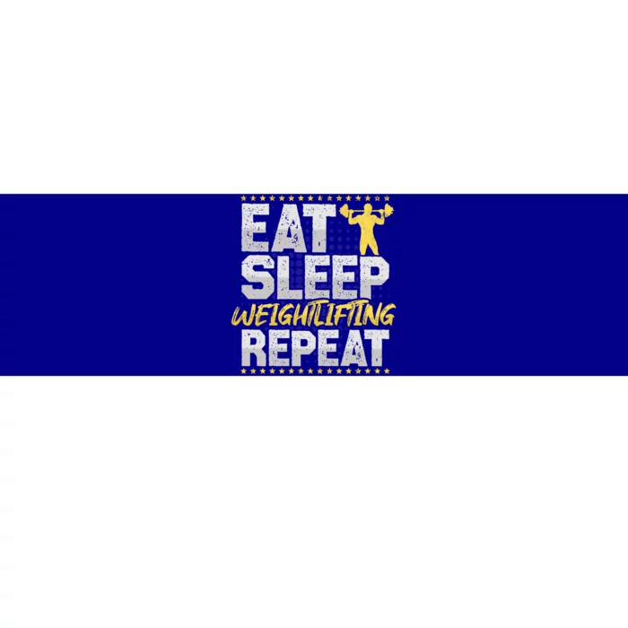 Weight Sports Eat Sleep Repeat Gym Hobby Weight Sports Meaningful Gift Bumper Sticker