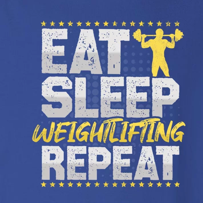 Weight Sports Eat Sleep Repeat Gym Hobby Weight Sports Meaningful Gift Toddler Long Sleeve Shirt