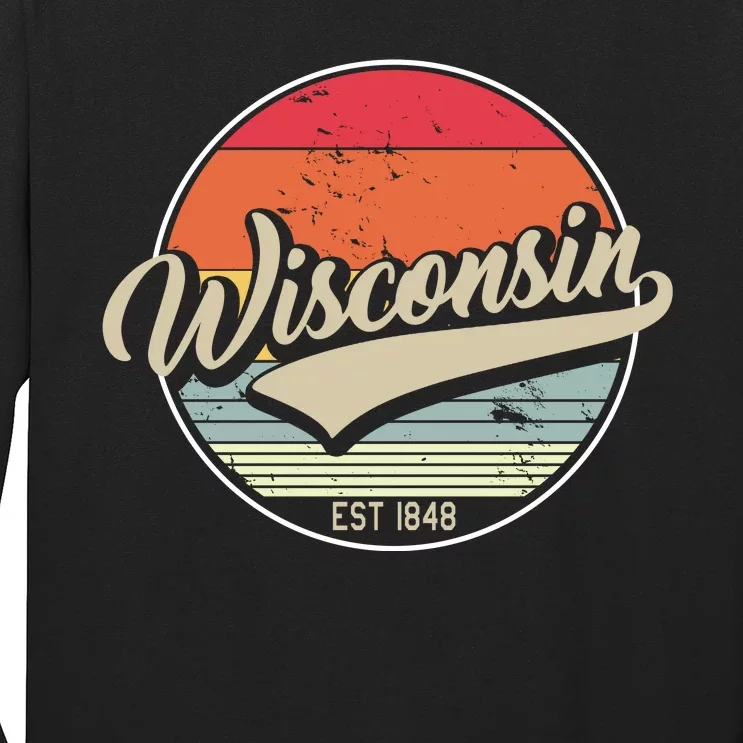 Wisconsin State Est 1849 Retro Vintage Long Sleeve Shirt