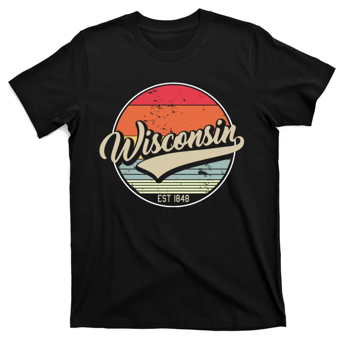 Wisconsin State Est 1849 Retro Vintage T-Shirt