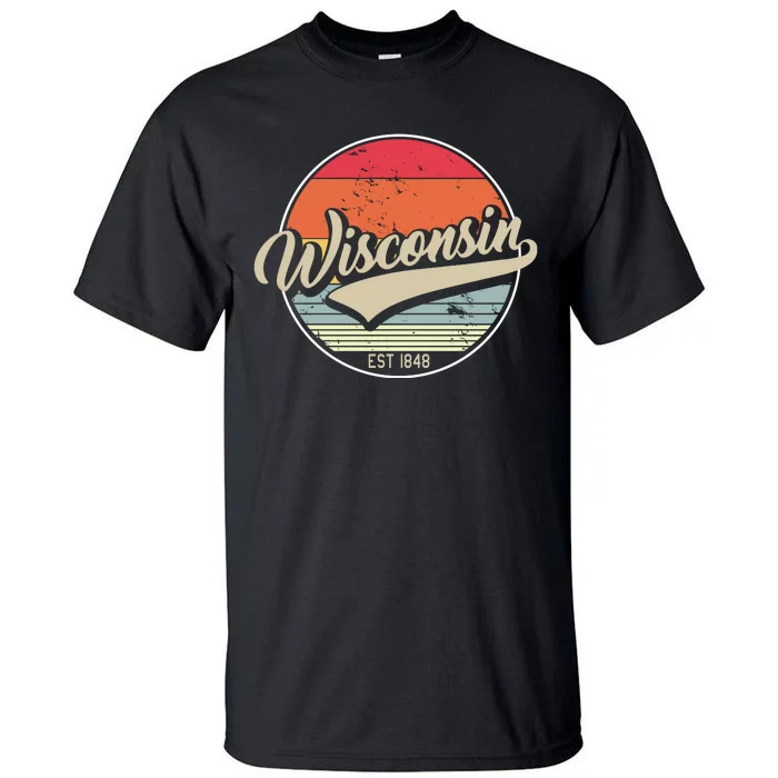 Wisconsin State Est 1849 Retro Vintage Tall T-Shirt