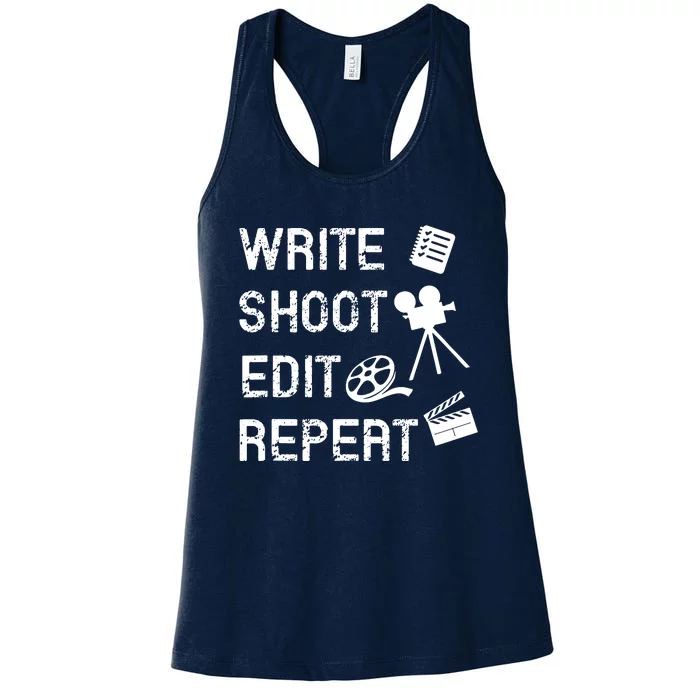 Write Shoot Edit Repeat Women's Racerback Tank