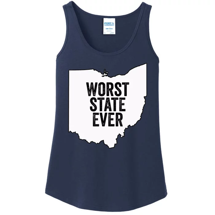 Worst State Ever, Ohio Sucks Gift Ladies Essential Tank