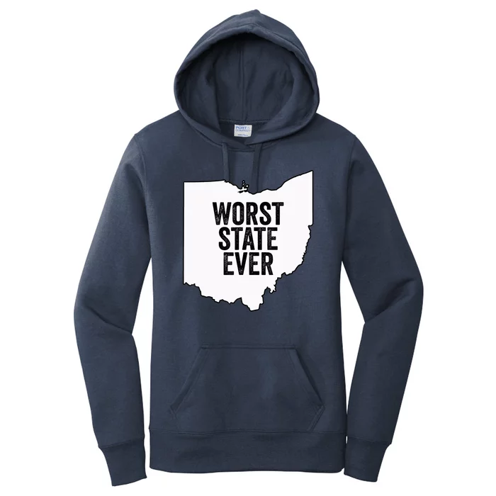 Worst State Ever, Ohio Sucks Gift Women's Pullover Hoodie