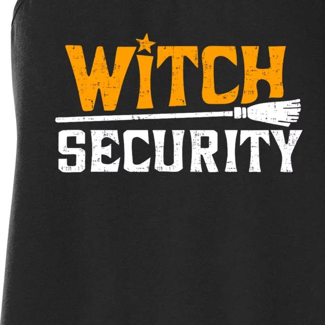 Witch Security Easy Husband Of Witches Halloween Costume Women's Racerback Tank