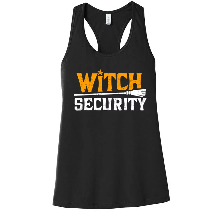 Witch Security Easy Husband Of Witches Halloween Costume Women's Racerback Tank