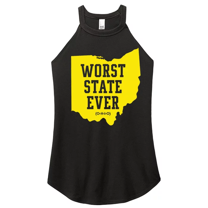 Worst State Ever Ohio Women’s Perfect Tri Rocker Tank