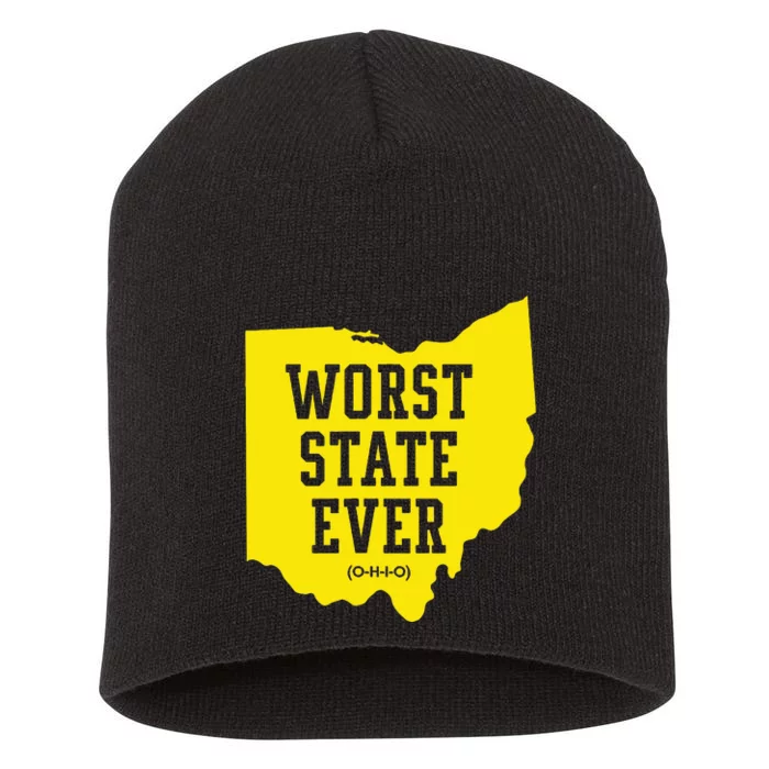 Worst State Ever Ohio Short Acrylic Beanie