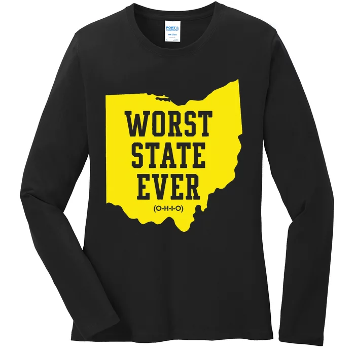 Worst State Ever Ohio Ladies Long Sleeve Shirt