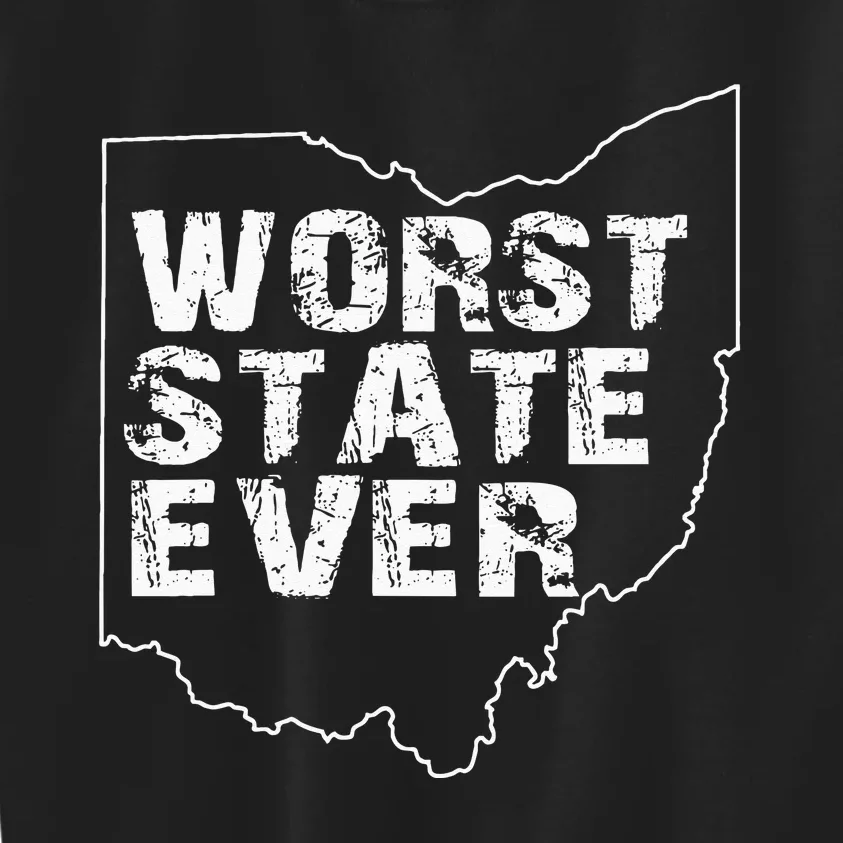 Worst State Ever Ohio Kids Sweatshirt