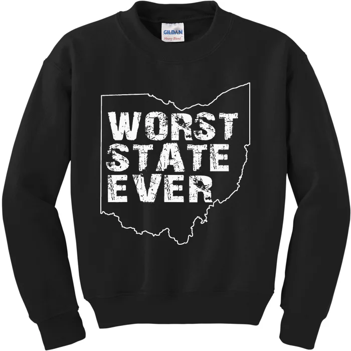 Worst State Ever Ohio Kids Sweatshirt