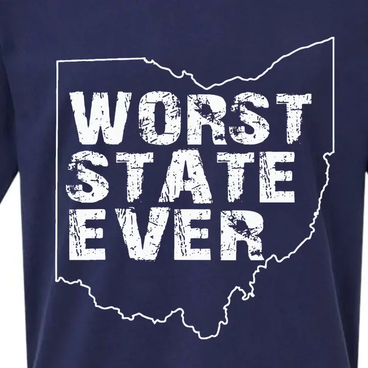 Worst State Ever Ohio Sueded Cloud Jersey T-Shirt