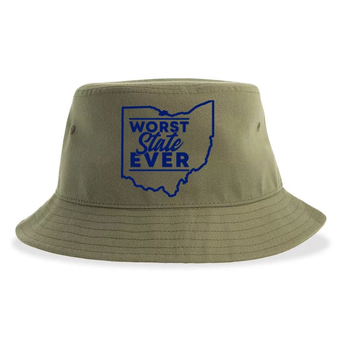 Worst State Ever Ohio Funny Gift Sustainable Bucket Hat