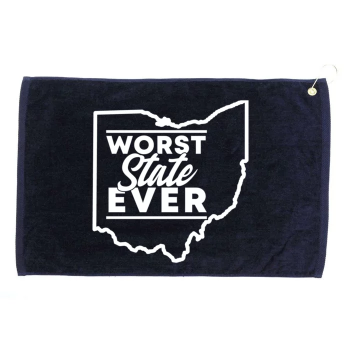 Worst State Ever Ohio Funny Gift Grommeted Golf Towel