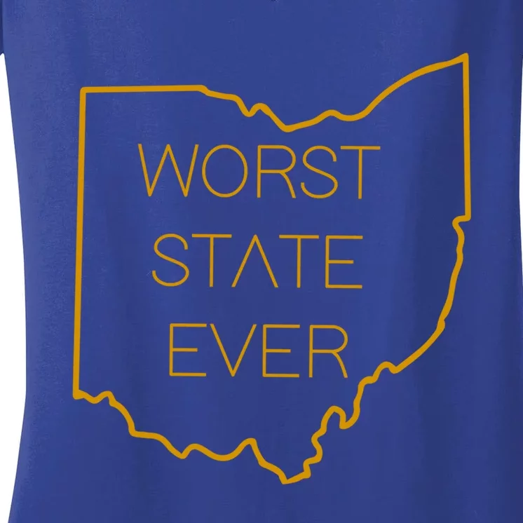 Worst State Ever Gift Women's V-Neck T-Shirt