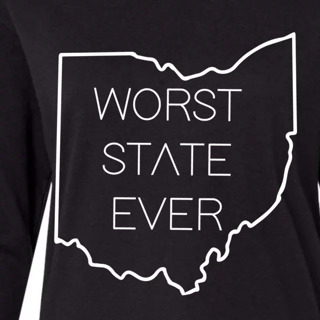 Worst State Ever Cute Gift Womens Cotton Relaxed Long Sleeve T-Shirt