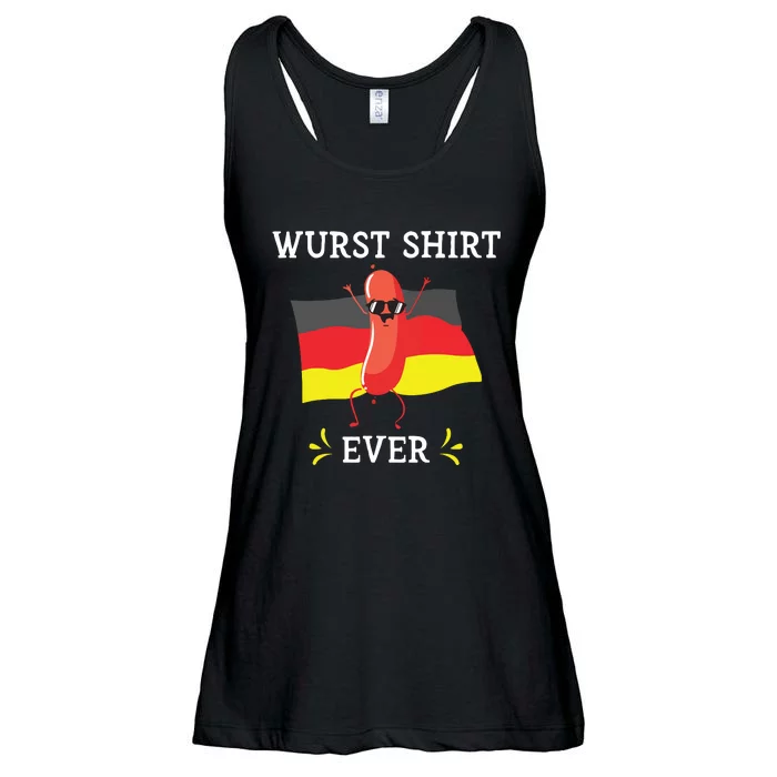 Wurst Shirts Ever Funny Oktoberfest German Sausage Germany Ladies Essential Flowy Tank